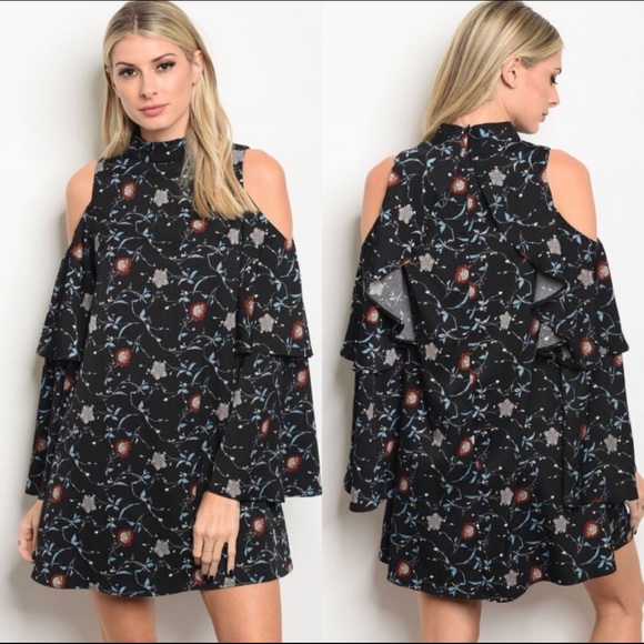 Love Riche Dresses & Skirts - Cold Shoulder Mini Dress